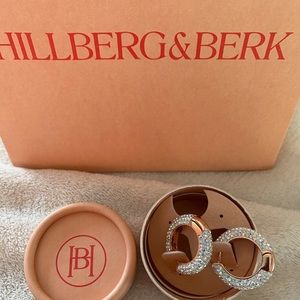 Hillberg and Berk snowflake hoops earrings sparkle
